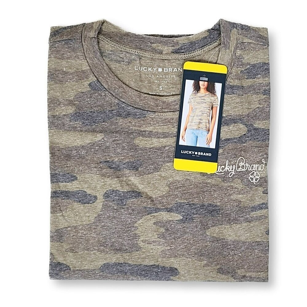 NWT Lucky Brand Super Soft Tee Camo' Graphic Print T-Shirt - Picture 4 of 6